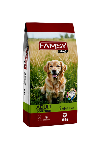 famsy yetişkin köpek maması kuzulu&pirinçli famsy yetişkin köpek maması kuzulu&pirinçli