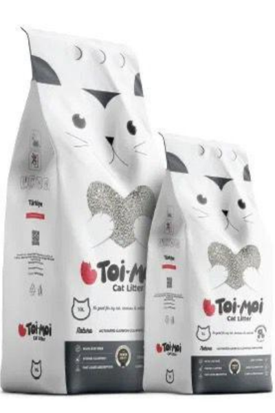 ToiMoi Aktif Karbonlu Bentonit Kedi Kumu ToiMoi Aktif Karbonlu Bentonit Kedi Kumu