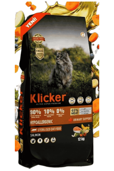 klicker kısırlaştırılmış yetişkin kedi maması somonlu 